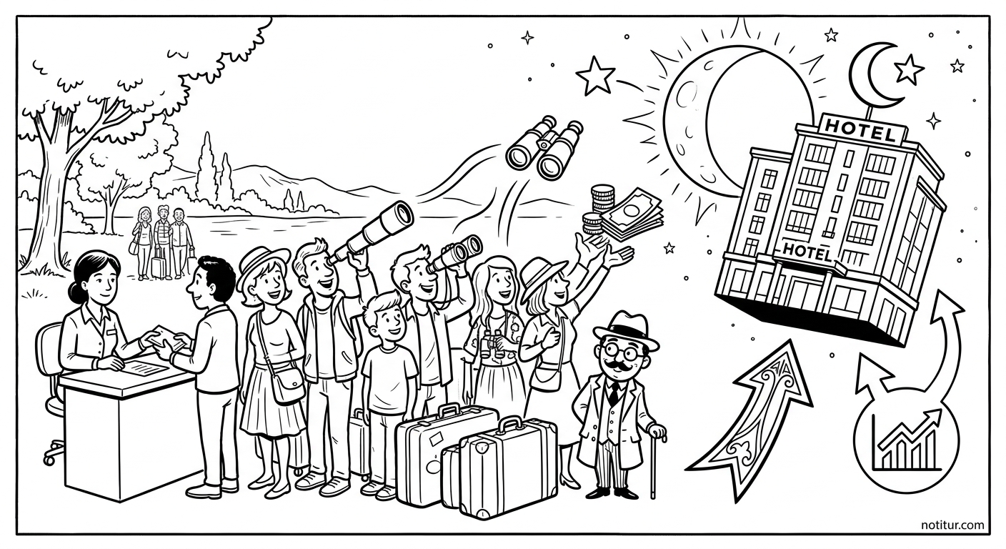 August eclipse: hotels 85% more expensive and bookings up 76%