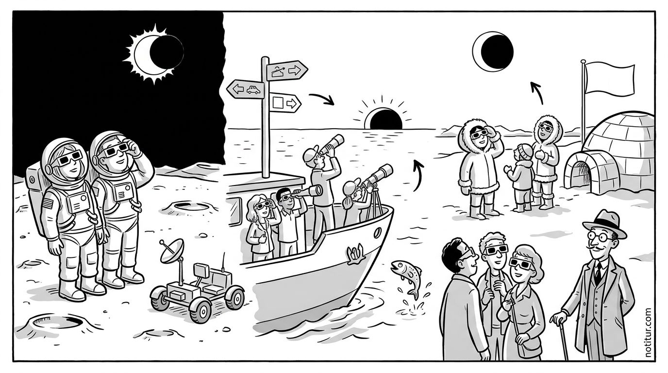 The other two places to see the solar eclipse (and it's not Spain)